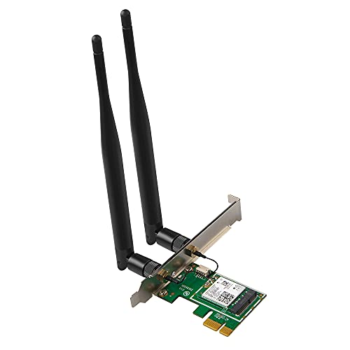 Tenda E30 WLAN Karte WiFi 6 AX3000 - WLAN Bluetooth 5.0 Karte - Dual Band WLAN PCIe Karte (2402 MBit/s auf 5GHz, 574 MBit/s auf 2,4GHz) - 2 abnehmbaren 5dBi Antennen - Kompatibel mit Windows 10 von Tenda