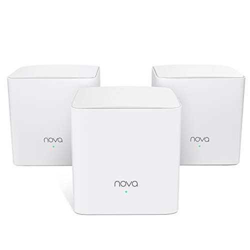 Tenda Nova MW5s Mesh WLAN System - AC1200 Dual Band WLAN Mesh System - Reichweite bis zu 300m² - WLAN Heimnetz Komplettlösung - Ersetzt WLAN Router & Repeater - Kompatibel mit Alexa - 3er-Pack von Tenda