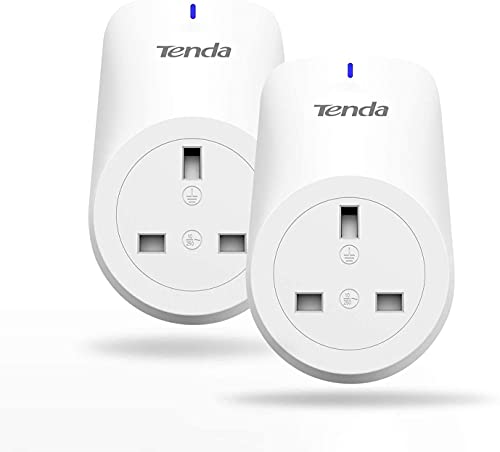 Tenda Smart Plug, Wi-Fi Outlet, funktioniert mit Amazon Alexa (Echo- und Echo Dot), Google Home und Samsung SmartThings, Wireless Smart Steckdose (SP9), mit Energieüberwachungsfunktion von Tenda