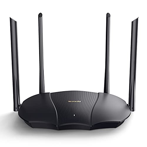 Tenda WiFi 6 AX3000 Smart WiFi Router, Dual Band Gigabit Wireless Internet Router, AX Router mit 4 Gigabit-Ports, OFDMA+MU-MIMO, Kindersicherung+Fernbedienung, Einfache App-Setup, IPV6&WPA3, RX9 von Tenda