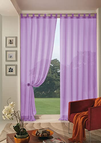 Vorhang Boucle 140 x 290 cm (100% Polyester). Erhältlich in verschiedenen Farben. Lilla von Home Collection