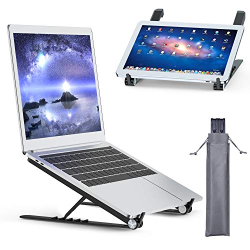 Tendak Laptop ständer, Tragbar Laptop Stand, Einstellen des Laptopständers, Klappbarer Laptopständer, Laptop Stand, Notebook ständer, Kühlender Laptopständer, für MacBook/Lenovo/ASUS/ThinkPad/Dell/HP von Tendak