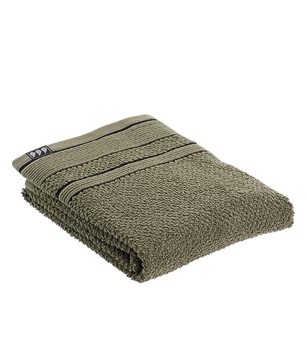 Tendance - Handtuch 50x90 cm 100% Baumwolle - Khaki schwarz von Tendance