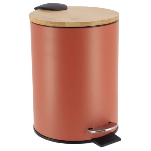 Tendance - Mülleimer aus Metall mit fallbremse 2,5l - Terracotta Bambus Tendance - Mülleimer aus Metall mit fallbremse 2,5l - Terracotta Bambus von Tendance