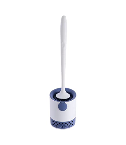Tendance TPR pp wc bürste zum aufstellen oder kleben mit wassersammelsockel - Weiss blau von Tendance