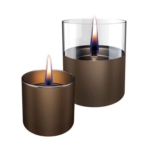 Tenderflame - 2er-Set nachfüllbare Tischkerzen Lilly 8 & 10 - Schokolade Tenderflame - 2er-Set nachfüllbare Tischkerzen Lilly 8 & 10 - Schokolade von Tenderflame