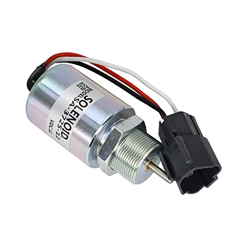 1751ES SA-3725-12 Kraftstoff-Absperr-Magnetspule, 12 V, kompatibel mit Mitsubishi-Generator S3L2-61SD, kompatibel mit Volvo Bagger EC13 EC15, kompatibel mit Mahindra Compact Traktor Max28 von Tendparts