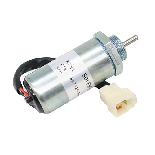 Tendparts 8973295680 Fuel Stop Solenoid 12V 897329-5680 Kompatibel mit Kobelco SK75-8 Kompatibel mit Hitachi Bagger EX50U EX27U EX35 EX40U Kompatibel mit Isuzu Motor 3LD1 3LD2 4LE1 3LB1 von Tendparts