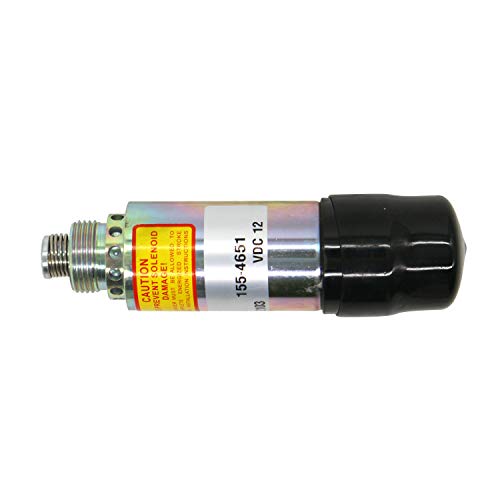 Tendparts 8C-3663 155-4652 Kraftstoffabschalt-Magnetspule, 12 V, kompatibel mit Caterpillar Bagger E320B E325B Baggerlader 446B 446D Motor 3116 3126 Vibrationsverdichter von Tendparts