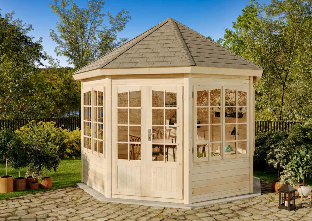 Alpholz Pavillon Emma-40 mit vier Fenstern, Mit Fußboden Alpholz Pavillon Emma-40 mit vier Fenstern, Mit Fußboden von Alpholz