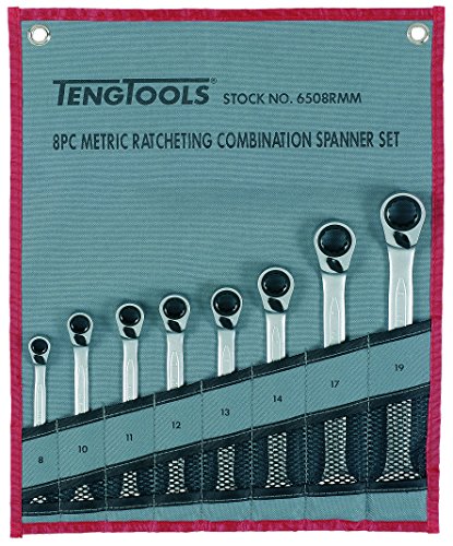 Teng 6508rmm Knarren-Ringmaulschlüssel-Satz (8-teilig) von Teng Tools