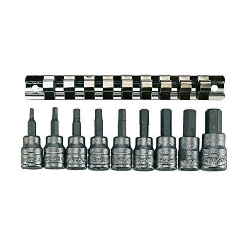 Teng - M3812 10 Stück Clip Rail Hex Key Socket Set Metric-3/8in Drive - TENM3812 von Teng