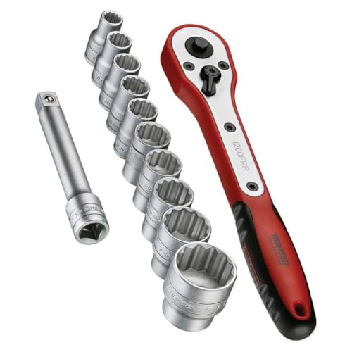 Teng m1212 N1 8–24 mm 1/2 Zoll Vierkantantrieb Basic Socket Set (12-teilig) von TENG TOOLS