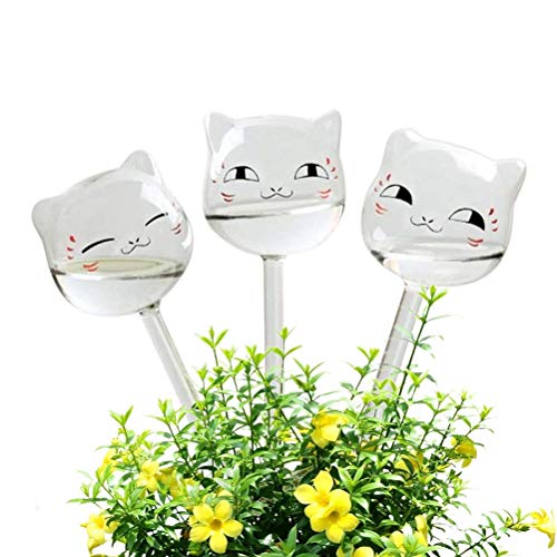 Tenglang Pflanze Bewässerung Globen Katze-förmige Selbst Bewässerung Glühbirnen elf Bewässerung Spikes Klarglas Pflanze Wasser Pflanze Selbstbewässerung Werkzeug von Tenglang