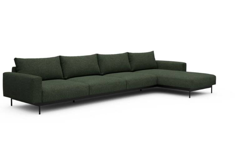 Tenksom Arthon Sofa mit Chaiselongues 869 Deep Green - Vanora PK6 3-Sitzer + Lounger - Breite 395 cm (D3) von Tenksom