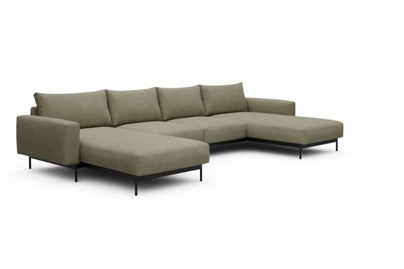 Tenksom Arthon Sofa mit Doppel-Chaiselongues 600 Cocoa - Corduroy PK2 2-Sitzer + Doppellounger - Breite 395 cm (D4) von Tenksom