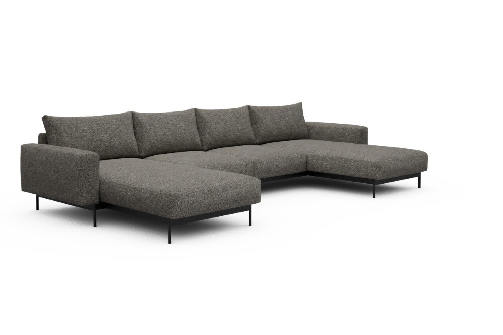 Tenksom Arthon Sofa mit Doppel-Chaiselongues 771 Sepia Brown Carreno PK6 2-Sitzer + Doppellounger - Breite 365 cm (B4) von Tenksom