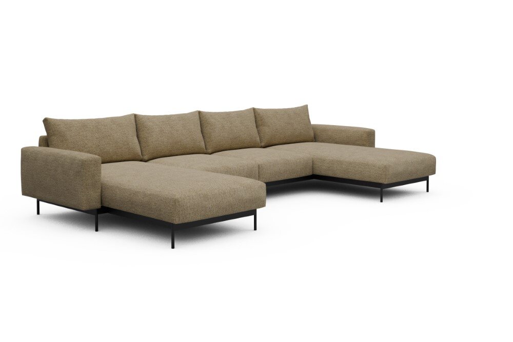 Tenksom Arthon Sofa mit Doppel-Chaiselongues 774 Sicilian Yellow Carreno PK6 2-Sitzer + Doppellounger - Breite 365 cm (B4) von Tenksom