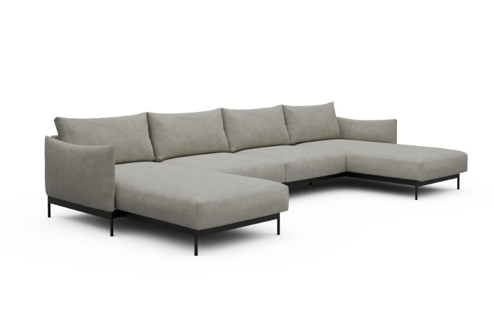 Tenksom Kayto Sofa mit Doppel-Chaiselongues 773 Moon Stone White Carreno PK6 2-Sitzer + Doppellounger - Breite 385 cm (D4) von Tenksom