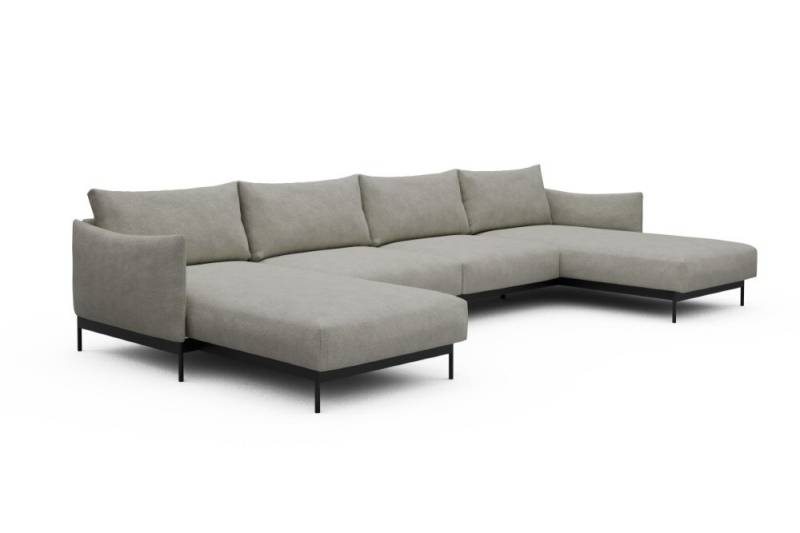 Tenksom Kayto Sofa mit Doppel-Chaiselongues 773 Moon Stone White Carreno PK6 2-Sitzer + Doppellounger - Breite 385 cm (D4) von Tenksom