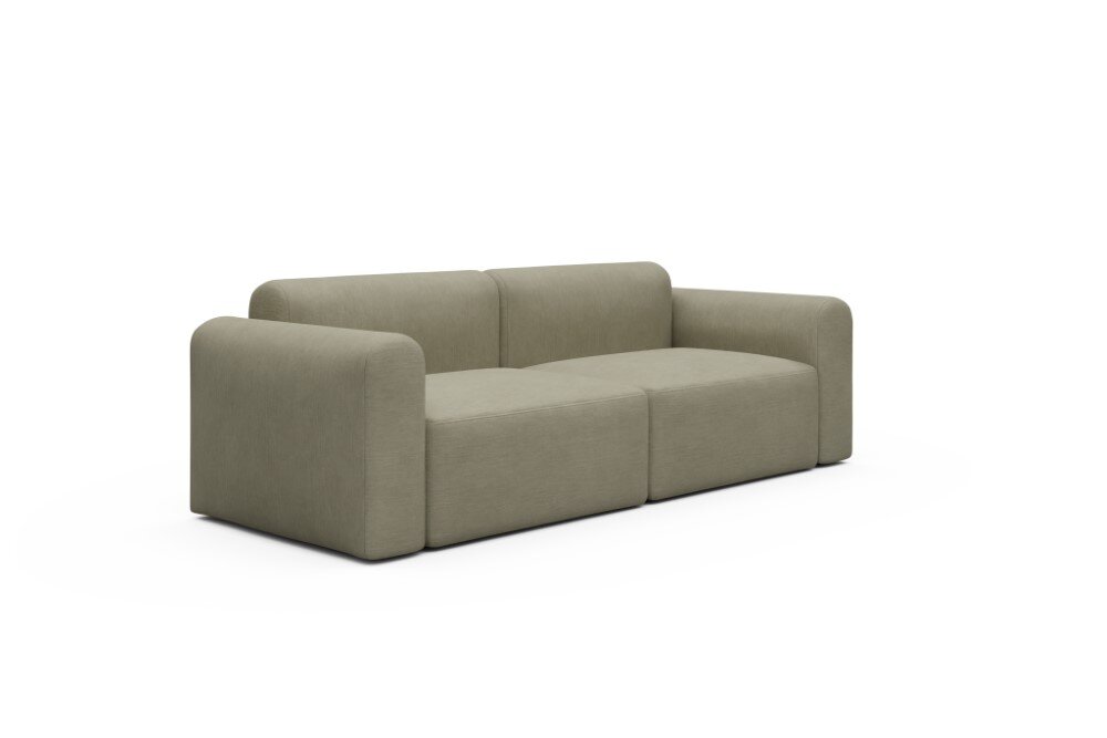Tenksom Rund Sofa 2- & 3-Sitzer niedrige Armlehne 413 Green - Esina  PK3 3-Sitzer - Breite 254 cm (A3L) von Tenksom