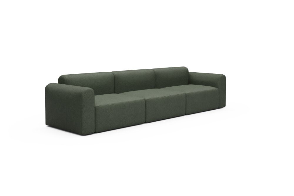 Tenksom Rund Sofa 2- & 3-Sitzer niedrige Armlehne 488 Forest Green - Denari PK2 3-Sitzer - Breite 320 cm (B3L) von Tenksom