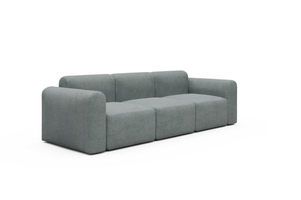 Tenksom Rund Sofa 2- & 3-Sitzer niedrige Armlehne 499 Light mixed Green - Casone PK3 3-Sitzer - Breite 254 cm (A3L) von Tenksom