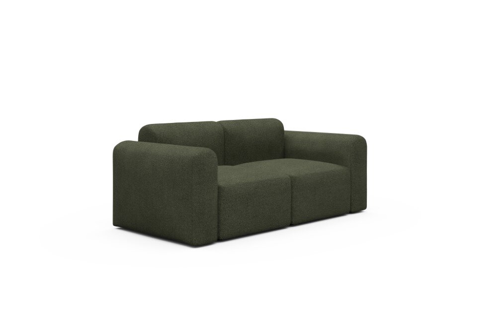 Tenksom Rund Sofa 2- & 3-Sitzer niedrige Armlehne 535 Forest Green - Bouclé PK3 2-Sitzer - Breite 184 cm (A2L) von Tenksom