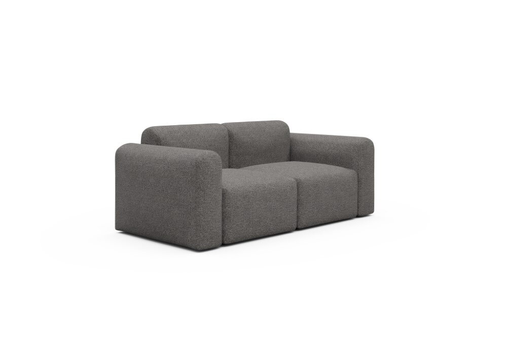 Tenksom Rund Sofa 2- & 3-Sitzer niedrige Armlehne 772 Salt & Pepper Carreno PK6 2-Sitzer - Breite 184 cm (A2L) von Tenksom