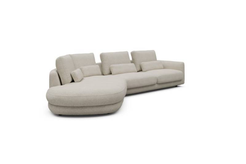 Tenksom Vivole Sofa mit 45° OpenEnd Lounger 584 Natural - Argus PK3 45° Lounger + 3-Sitzer - Breite 393 cm von Tenksom