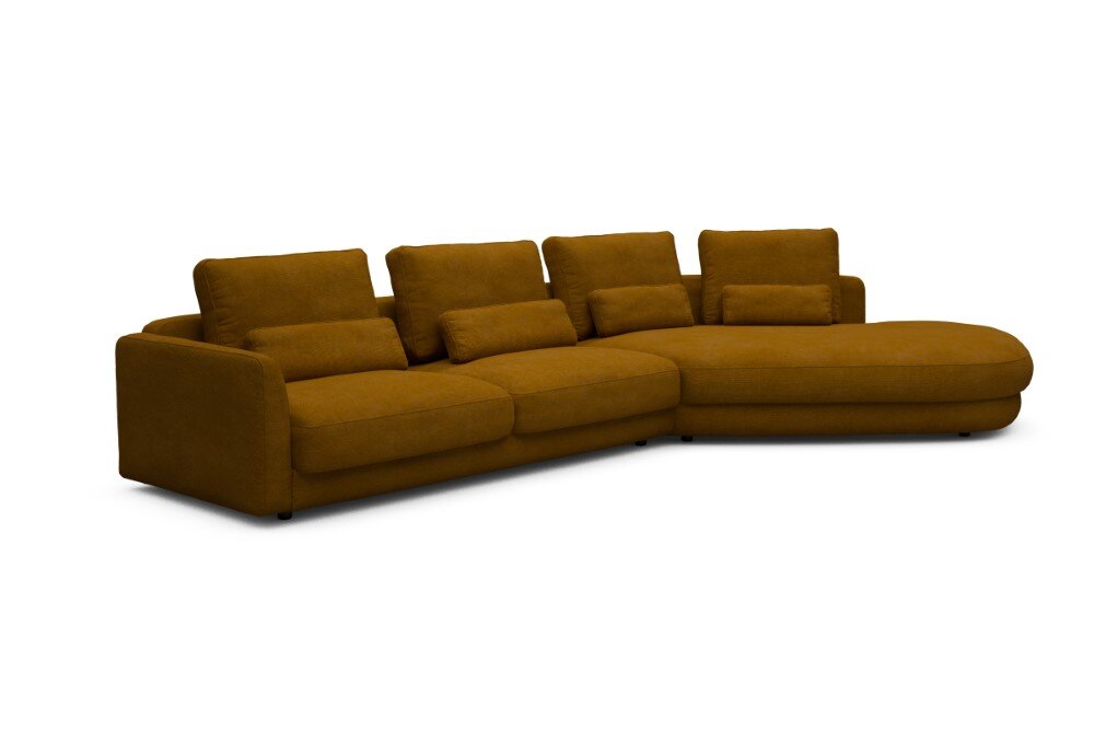 Tenksom Vivole Sofa mit 45° OpenEnd Lounger 767 Apricot - Cura PK5 3-Sitzer + 45° Lounger - Breite 393 cm von Tenksom