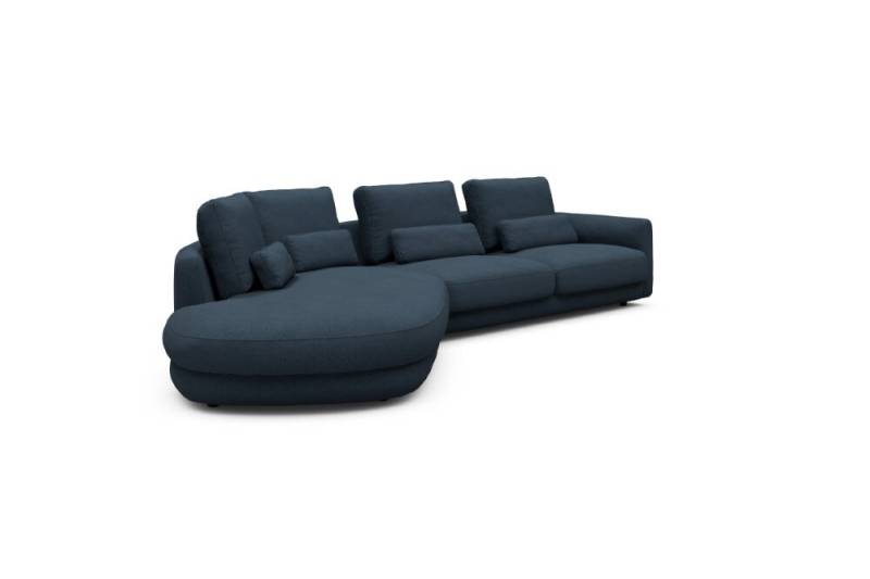 Tenksom Vivole Sofa mit 45° OpenEnd Lounger 768 Oxford Blue - Cura PK5 45° Lounger + 3-Sitzer - Breite 393 cm von Tenksom