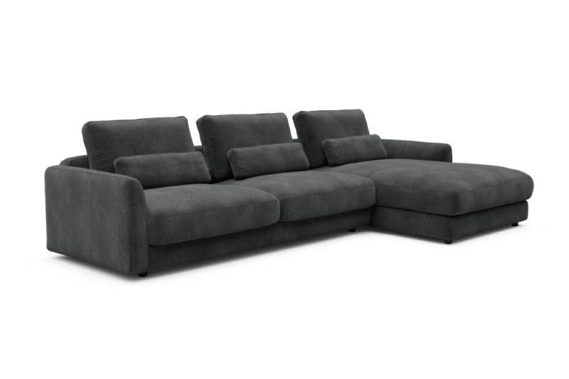 Tenksom Vivole Sofa mit Chaiselongues 811 Deep Warm Grey - Smooth PK4 3-Sitzer + Lounger - Breite 323 cm von Tenksom