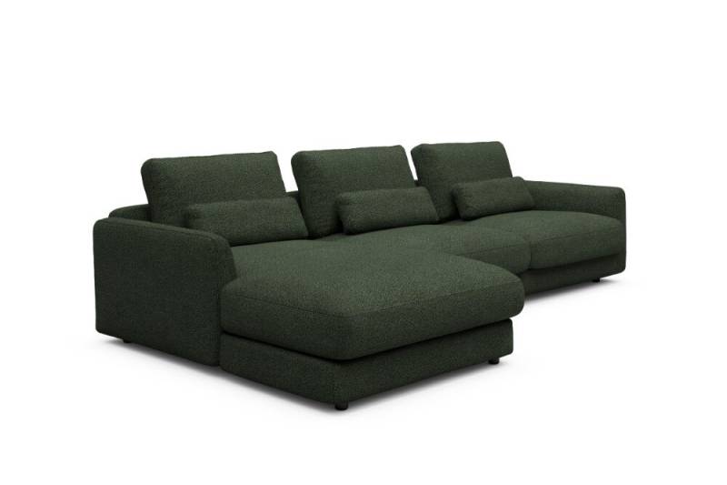 Tenksom Vivole Sofa mit Chaiselongues 869 Deep Green - Vanora PK6 Lounger + 3-Sitzer - Breite 323 cm von Tenksom