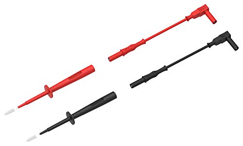 Tenma 76-090 Testleitungs-Set mit Messsonden, gerader zu rechtwinkliger Bananenstecker, 4 mm von Tenma