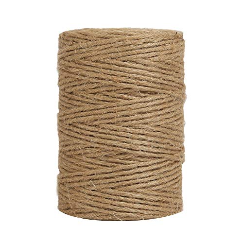 Tenn Well 100m 6-lagig Jute-Schnur, Dicker Faden aus natürlicher Jute für Floristik, Geschenke, DIY, Dekoration, Bündel, Garten und Recyceln (Braun) von Tenn Well