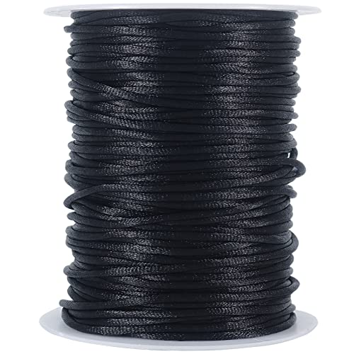 Tenn Well 3 mm Satin-Kordel, 90 m, seidige Nylon-Rattail-Schnur für Makramee-Projekte, Traumfänger, chinesisches Knoten, Kunst und Handwerk von Tenn Well