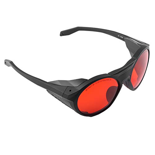 Schutzbrille, Laserschutzbrille OD6+ Lichtabsorption Hochwertiges PC-Material mit Brillentuch für Block UV Blau, Rot von Tenpac
