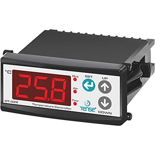 Tense DT-322 ON/OFF Temperaturregler (-19,9° bis +99,9°C) OUT und ALARM Relais Ausgänge (inkl. NTC-Sensor) von Tense Elektronik