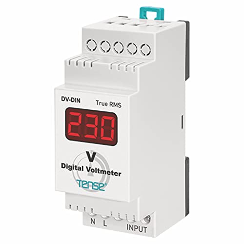 Tense DV-DIN Wechselspannung Messgerät AC Voltmeter Hutschienenmontage 0-500V 1-Phasig von Tense Elektronik