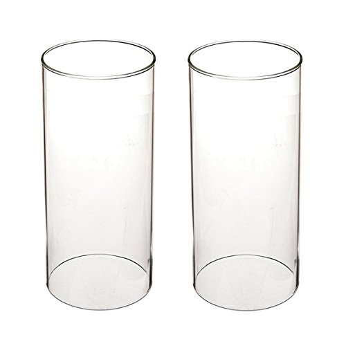 Glaszylinder ohne Boden für Kerzen | Hurrikan Kerzenhalter Glas | Offenes Glasrohr GroÃŸ | Aus Borosilikat-Glas | Durchmesser 7,5 cm/8,5 cm/9,5 cm (Ã˜ 7,5 cm | Höhe 15,2 cm) von Generic