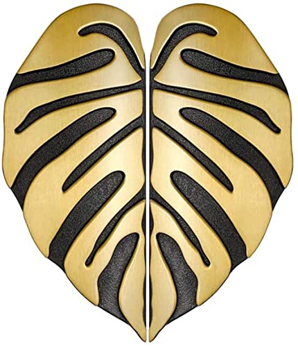 TentHome 1 Paar Schubladengriffe in Blattform Schrankgriffe Möbelgriff für Küchenschrank Schublade Kommode Kleiderschrank Kabinett Dekoration Bronze von TentHome