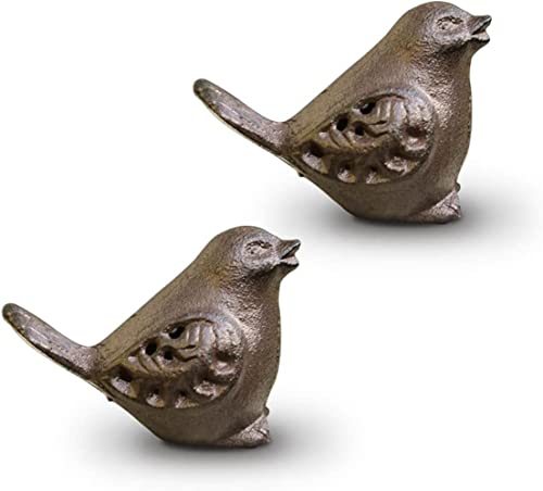 TentHome 2er Set Gartenfiguren Vögel Gusseisen Dekovogel Spatz Figuren hohl Geschnitzte Vogelfigur Gartendeko Dekofiguren in Antikrostfarben Vogelskulpturen für Heim Garten Terrasse Antikbraun TentHome 2er Set Gartenfiguren Vögel Gusseisen Dekovogel Spatz Figuren hohl Geschnitzte Vogelfigur Gartendeko Dekofiguren in Antikrostfarben Vogelskulpturen für Heim Garten Terrasse Antikbraun von TentHome