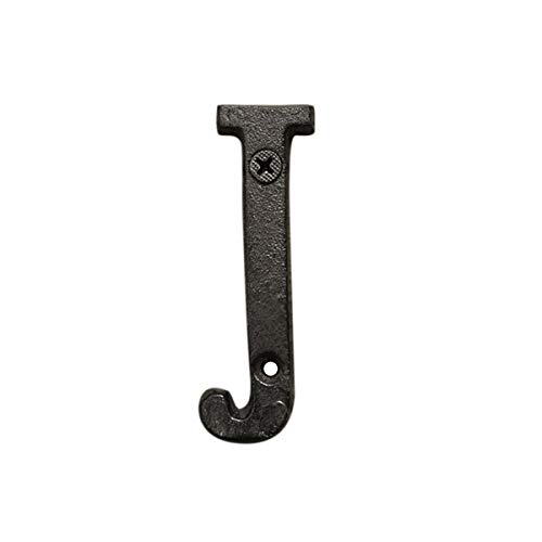 TentHome Antik Hausnummern Buchstaben A-Z Gusseisen Türsymbol Hausschild DIY Straßenschilder Wand Beschilderung Haus- & Türnummern für Kunst Handwerk Dekoration Anzeigen Buchstabe J von TentHome