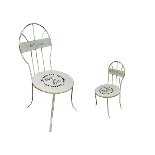 TentHome Blumenhocker Metall Vintage Shabby Kleiner Sitzhocker Landhaus Pflanzenhocker Rustikal Fußbänkchen Tritthocker Kinderhocker Used-Look Garten Dekohocker Shabby weiß, 2er Set TentHome Blumenhocker Metall Vintage Shabby Kleiner Sitzhocker Landhaus Pflanzenhocker Rustikal Fußbänkchen Tritthocker Kinderhocker Used-Look Garten Dekohocker Shabby weiß, 2er Set von TentHome