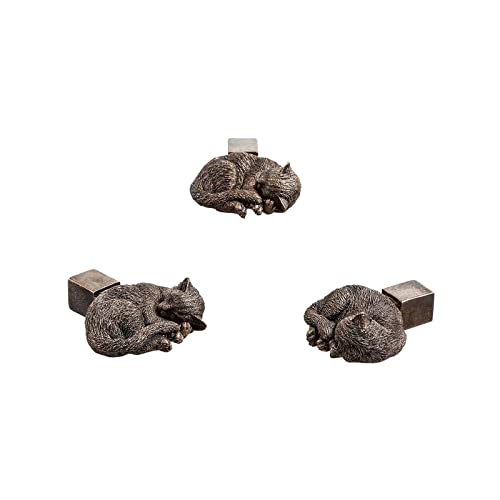 TentHome Blumentopf-Füße Pflanzkübel dekorative Tier-Figuren Topffüße Pflanzen Untersetzer Abstandshalter für Blumenkübel Pflanzgefäß Rack Halter für Luftstrom Entwässerung schlafende Katze von TentHome