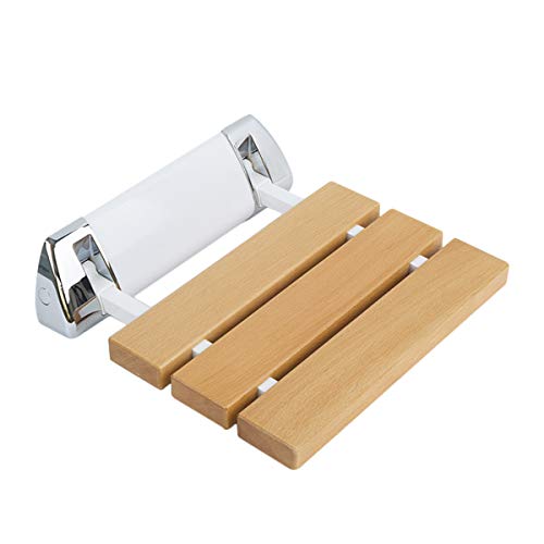 TentHome Duschklappsitz Duschsitz Dusche Klappsitz Klappbar Wandmontage Bad Holz (Hell) von TentHome