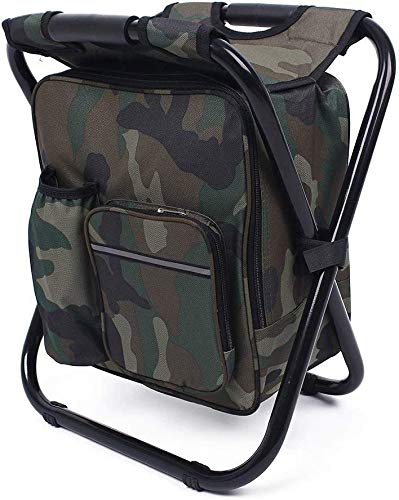 TentHome Faltbarer Campingstuhl-Rucksack mit Kühler 3 in 1 Rucksackstuhl Klappstuhl Klapphocker mit Kühltasche tragbarer Hocker für Angeln Camping Wandern Jagd Trekking Picknick BBQ Grillen Tarnung TentHome Faltbarer Campingstuhl-Rucksack mit Kühler 3 in 1 Rucksackstuhl Klappstuhl Klapphocker mit Kühltasche tragbarer Hocker für Angeln Camping Wandern Jagd Trekking Picknick BBQ Grillen Tarnung von TentHome