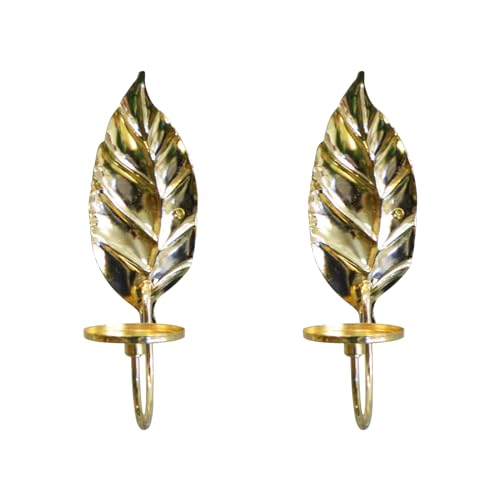 TentHome Goldener Wandkerzenhalter Kerzenleuchter Eisen Blattförmiger Kerzenständer Wand Teelichthalter Wandleuchter Blatt Dekorative Kerzen Halterung zum Aufhängen Windlicht 2 Stück Gold TentHome Goldener Wandkerzenhalter Kerzenleuchter Eisen Blattförmiger Kerzenständer Wand Teelichthalter Wandleuchter Blatt Dekorative Kerzen Halterung zum Aufhängen Windlicht 2 Stück Gold von TentHome