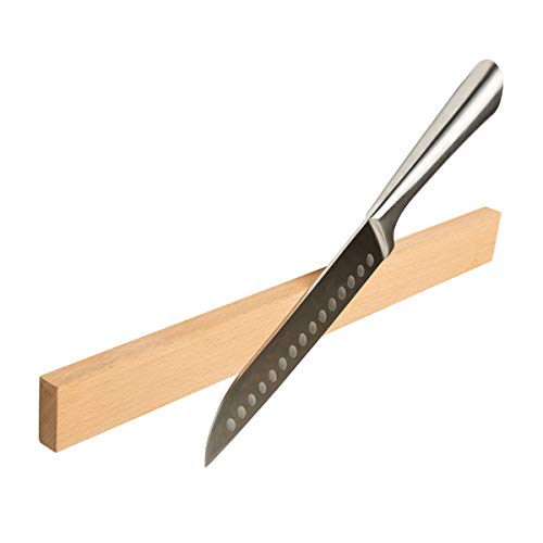 TentHome Messerhalter magnetisch/Magnetleiste Wand Magnethalter Küche Messer Messerleiste Holz 40 cm für Küchenutensilien Werkzeugen (groß-40cm, 3A Buchenholz) von TentHome